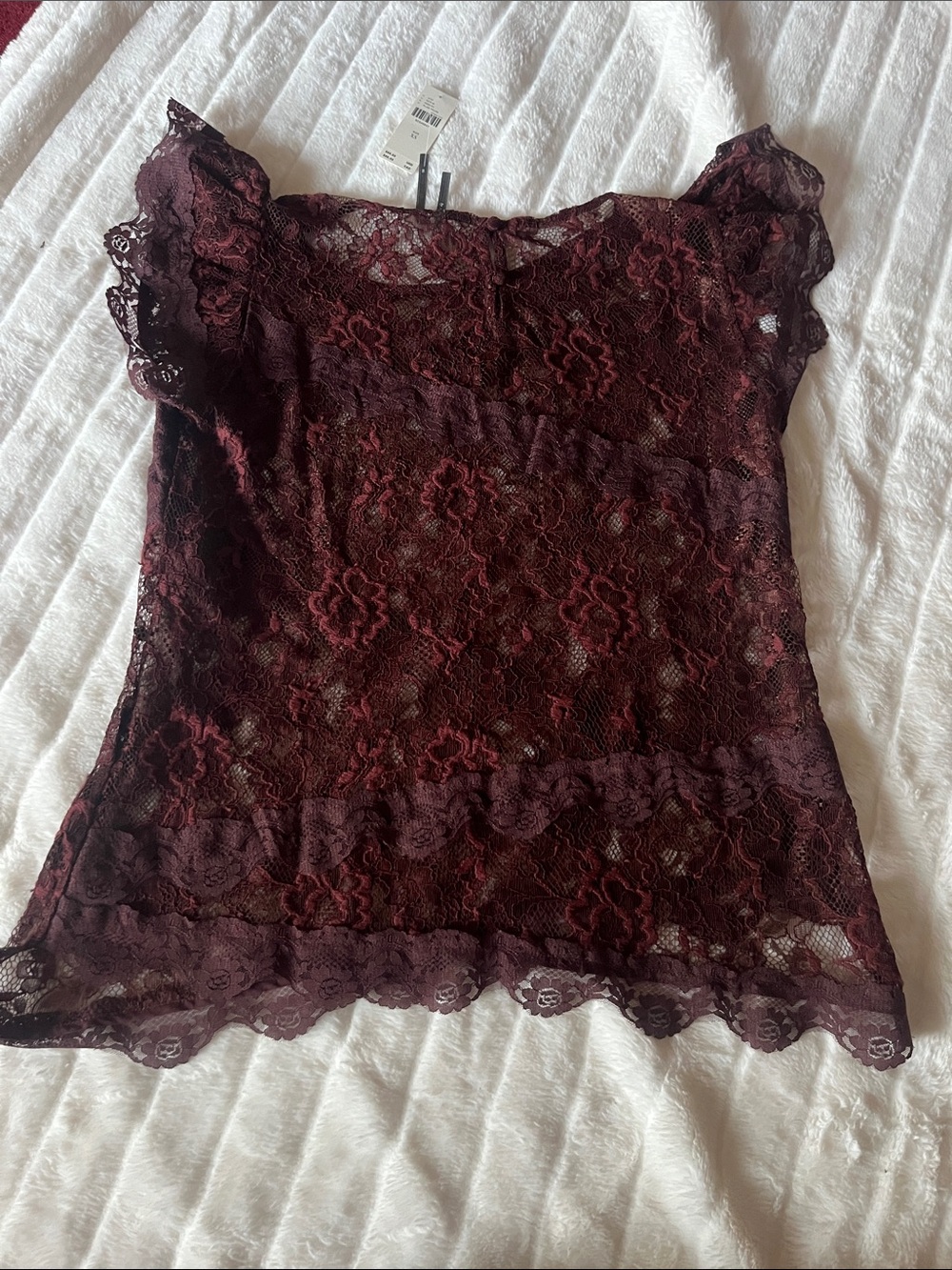 Anthropologie Sheer Lace Tee NWT - Picture 6 of 8